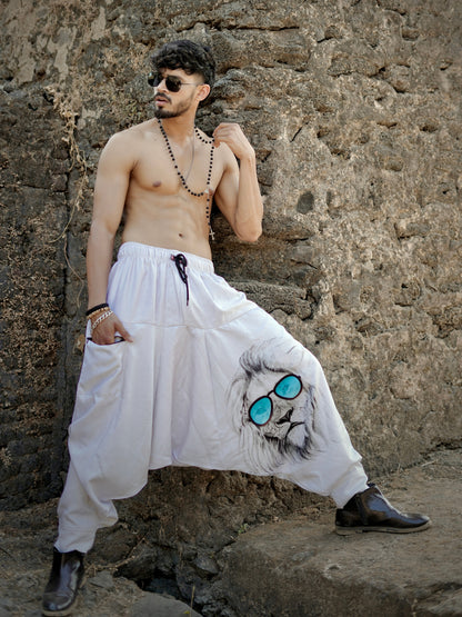 Men's Lion King Print Baggy Aladdin Harem Pants For Travel Dance Yoga
