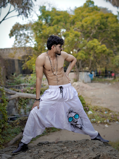 Men's Lion King Print Baggy Aladdin Harem Pants For Travel Dance Yoga