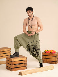 Men’s Pure Cotton Harem Pants – Breathable Yoga, Travel & Dance Lounge Wear