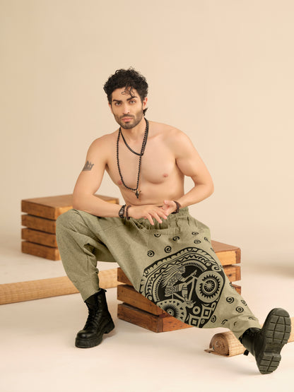 Men’s Pure Cotton Harem Pants – Breathable Yoga, Travel & Dance Lounge Wear