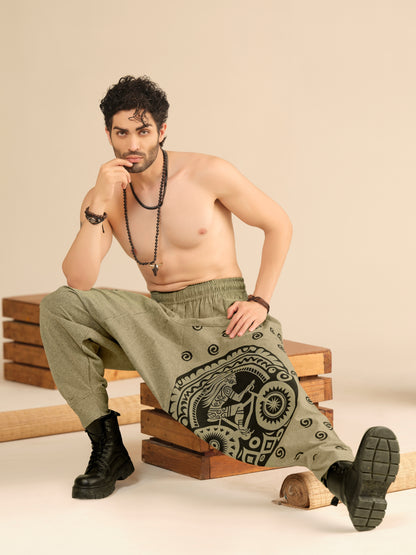 Men’s Pure Cotton Harem Pants – Breathable Yoga, Travel & Dance Lounge Wear