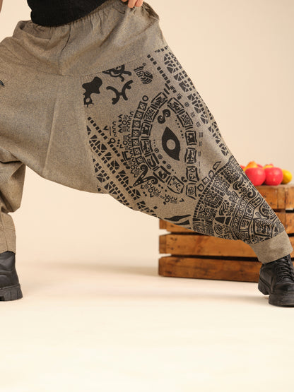 Men’s Tribal Print Cotton Harem Pants – Boho Yoga, Travel & Lounge Wear India