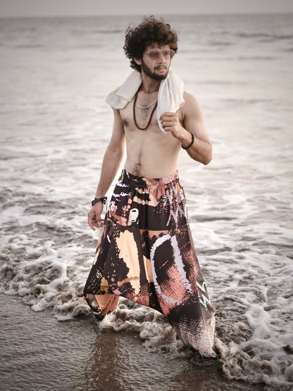 Street Art Printed Men’s Harem Pants – Free Size Relaxed Fit for Travel, Dance & Everyday Style