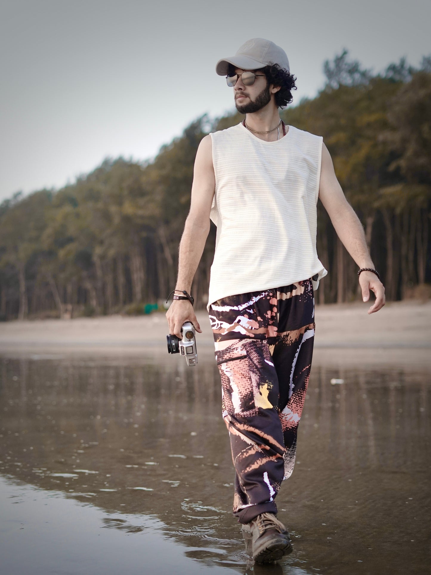 Street Art Printed Men’s Harem Pants – Free Size Relaxed Fit for Travel, Dance & Everyday Style