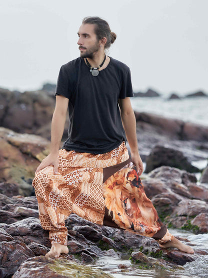 Buy Men's Boho Lion Genie Bohemian Hippy Harem Unisex Pants For Dance