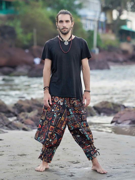 Buy Men's Abstract Graphic Vintage Hippy Harem Pants For Dance Unisex Boho pants