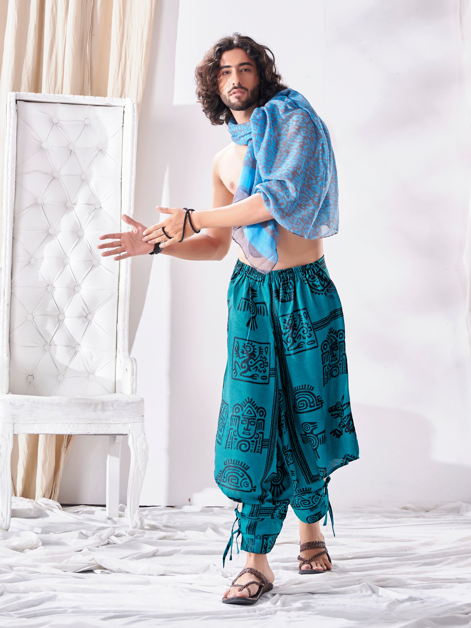 Men's Arabic Style Gypsy Harem Boho Travel Pant
