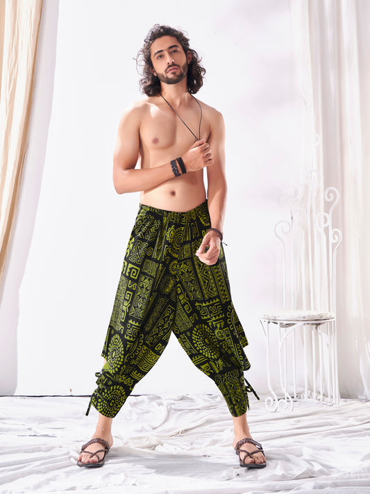 Buy Men's Arabic Neon Green Baggy Boho Hippy Harem Pants Unisex Yoga Dance Freesize Track Pant