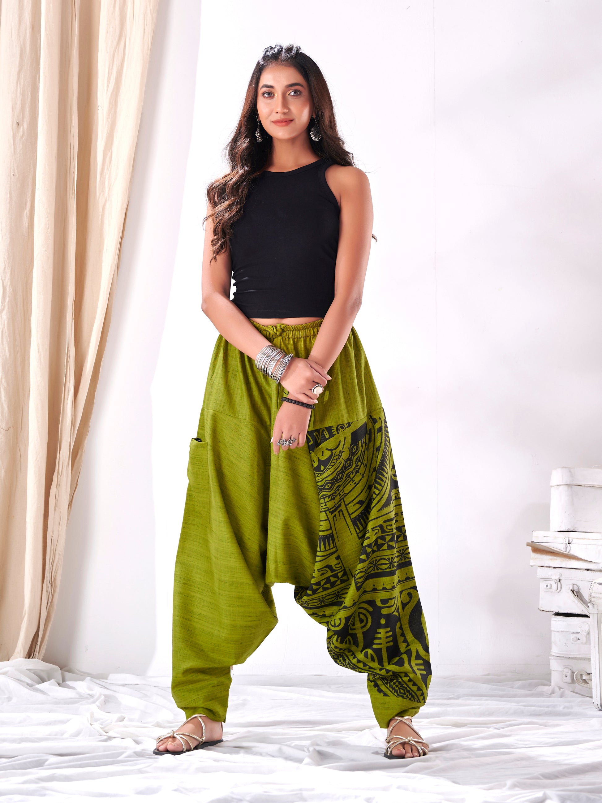 Buy Women's Classy Hippie Harem Joggers for Men For Traveller Track Yoga Dance Unisex Pant