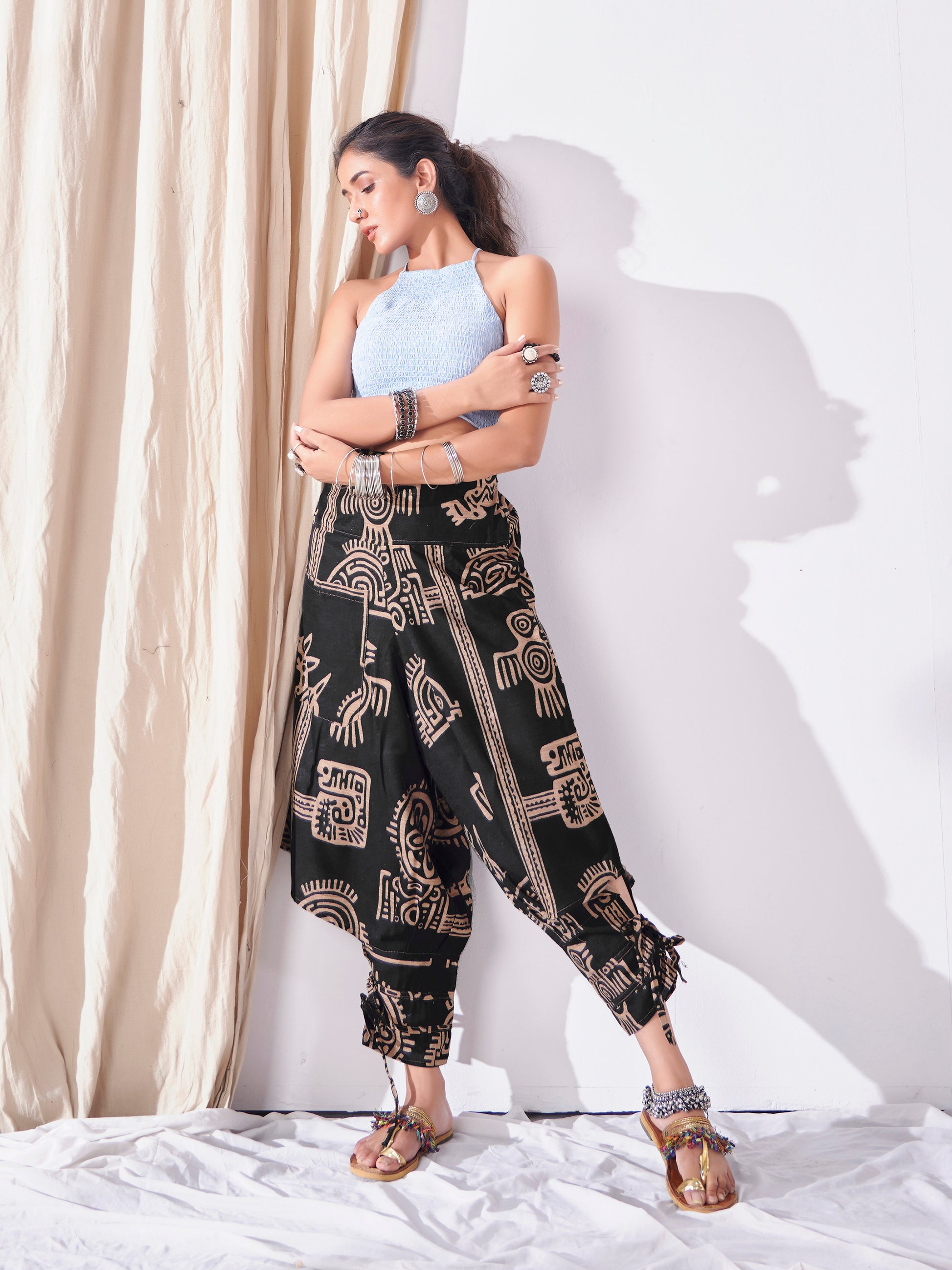 Buy Women's Hippy Harem Pants Unisex Hippie Boho Dance Yoga Traveller Track Pant