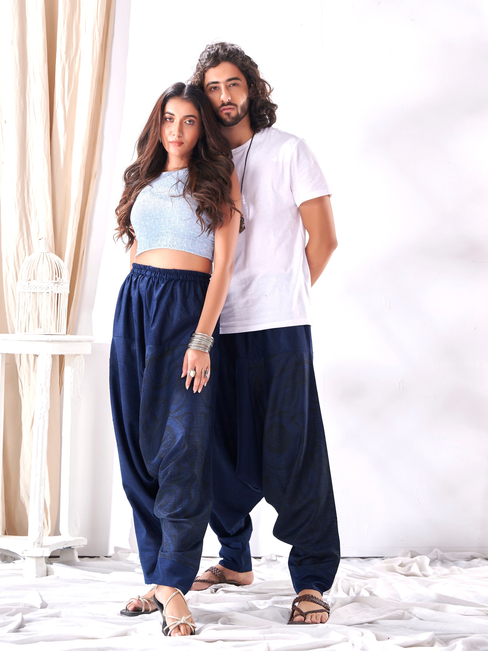 Buy Men's Casual Hippy Boho Baggy Tibetan Harem Pant For Yoga Dance Travel Track