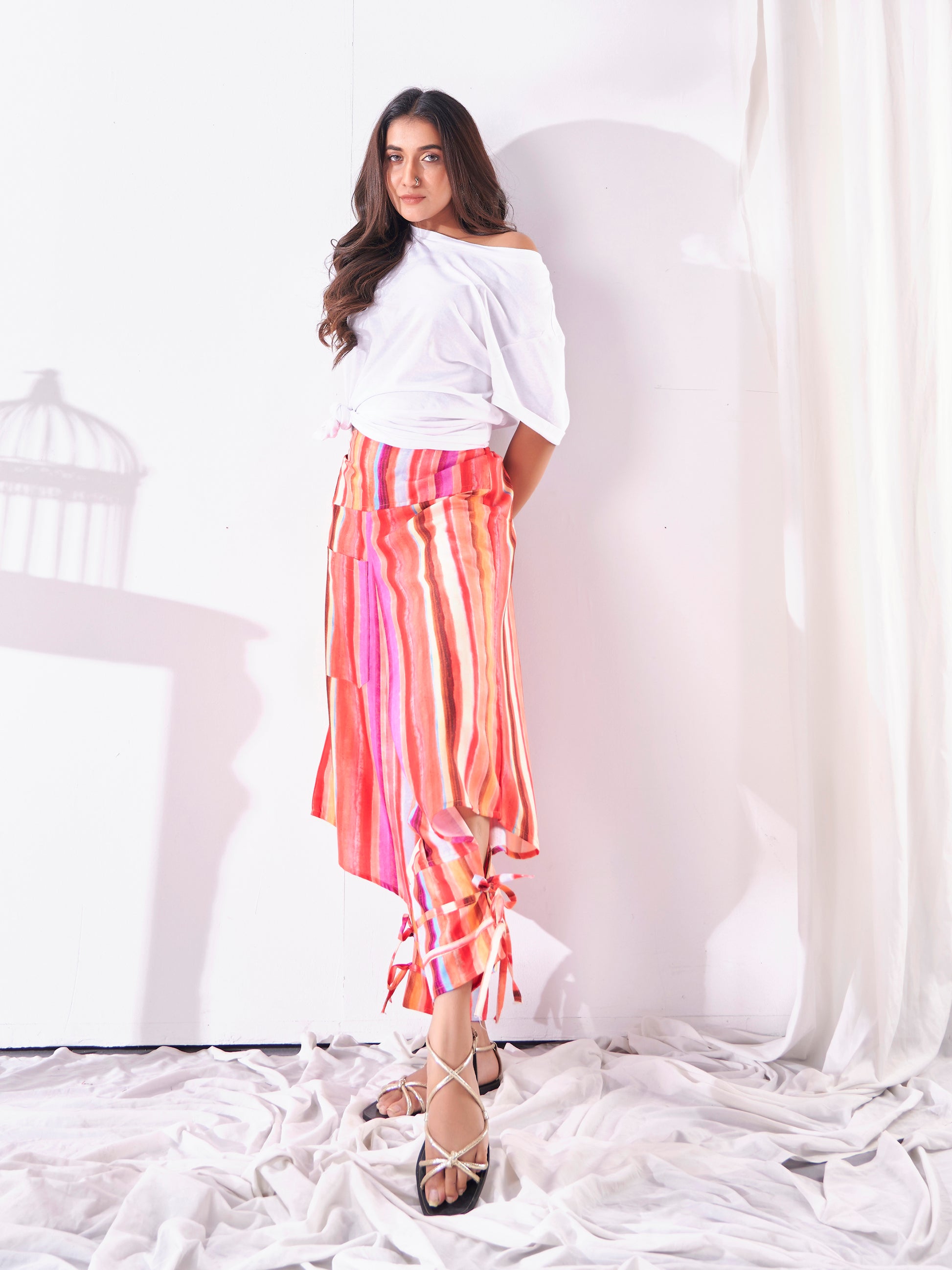 Buy Women's Women's Multi Coloured Cut Out Boho Hippy Harem Pants For Dance Travel Yoga
