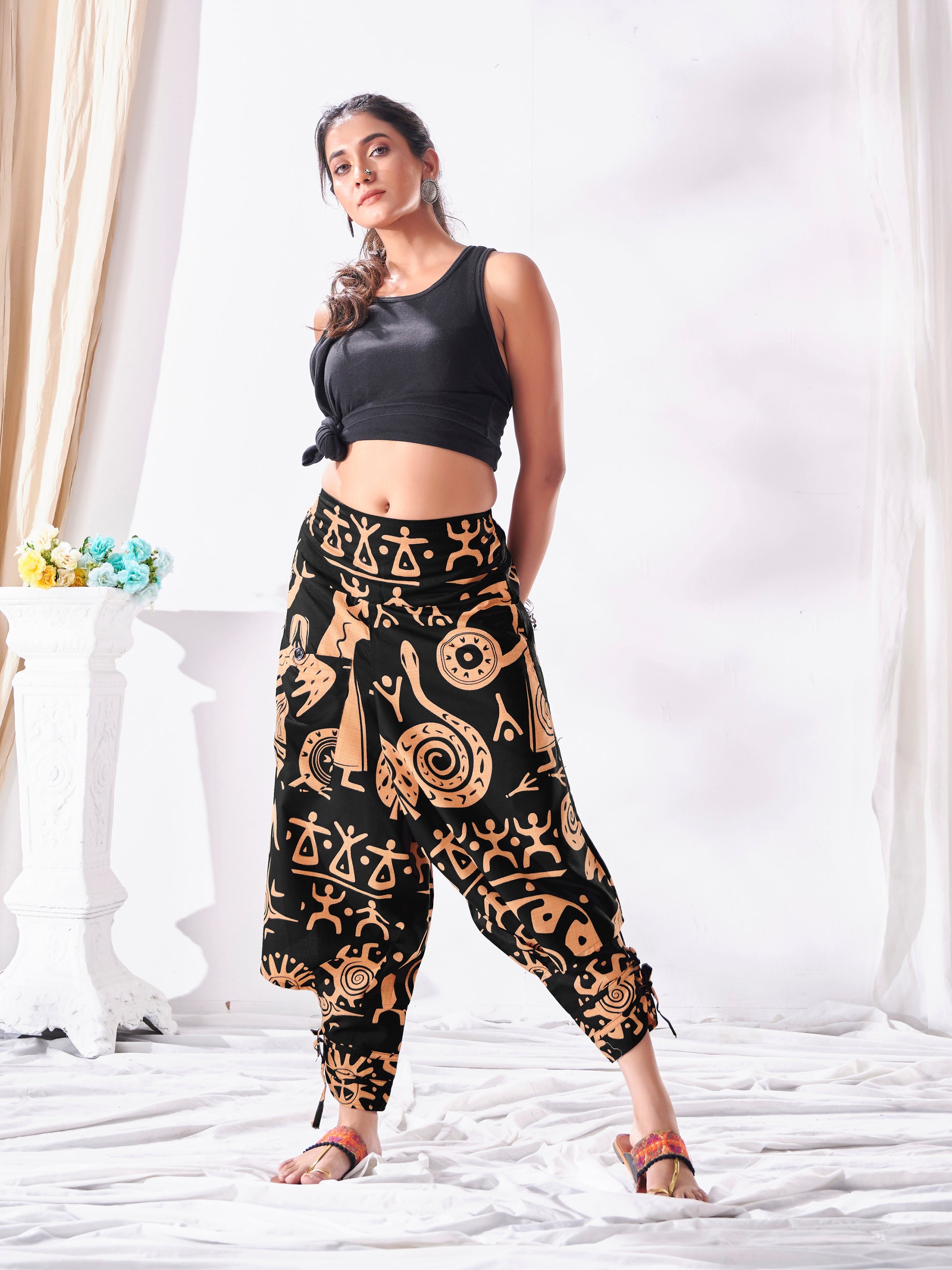Buy Women's Tribal Print Hippie Harem Balloon Boho Pants For Yoga Dance