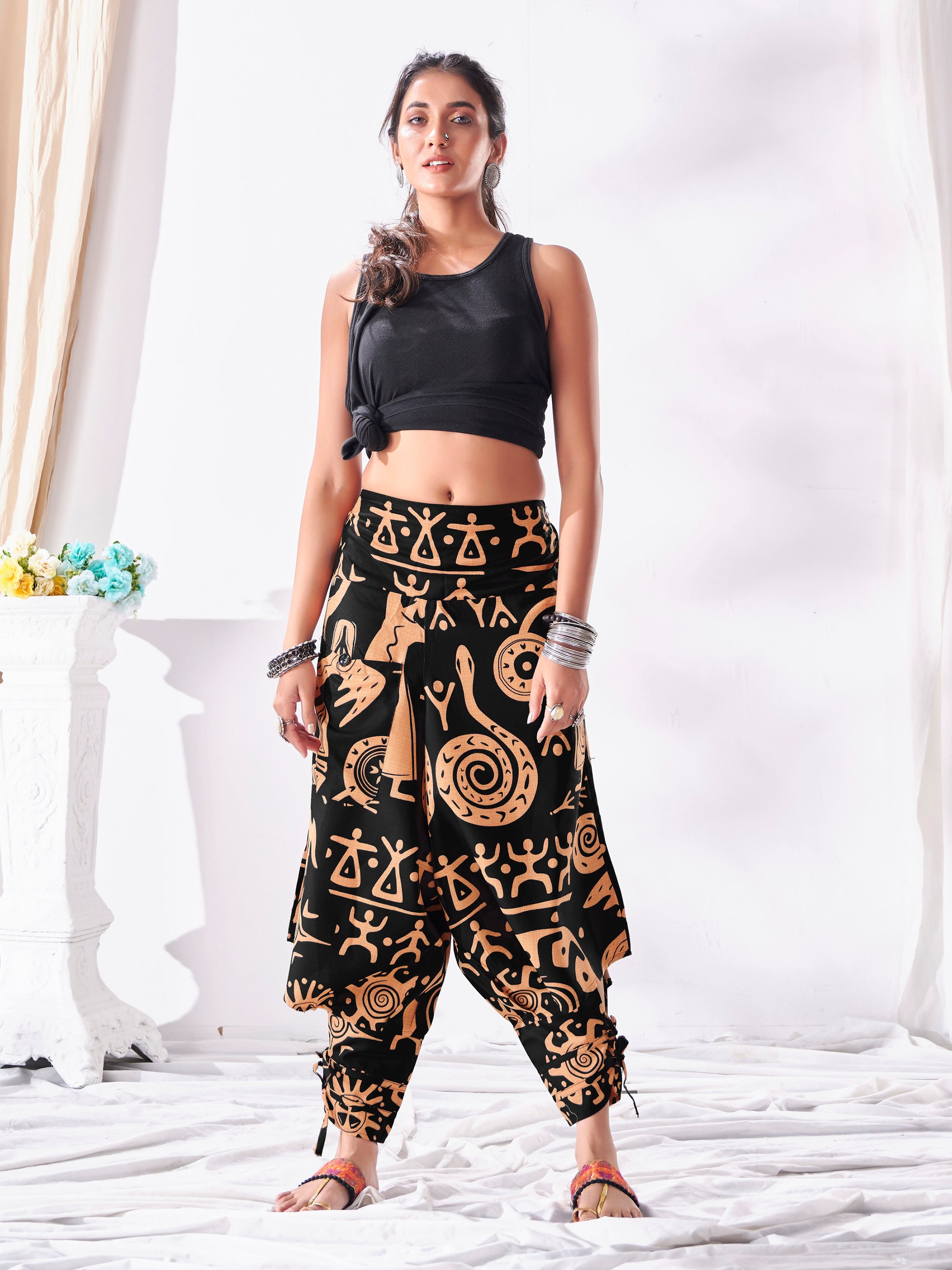 Buy Women's Tribal Print Hippie Harem Balloon Boho Pants For Yoga Dance