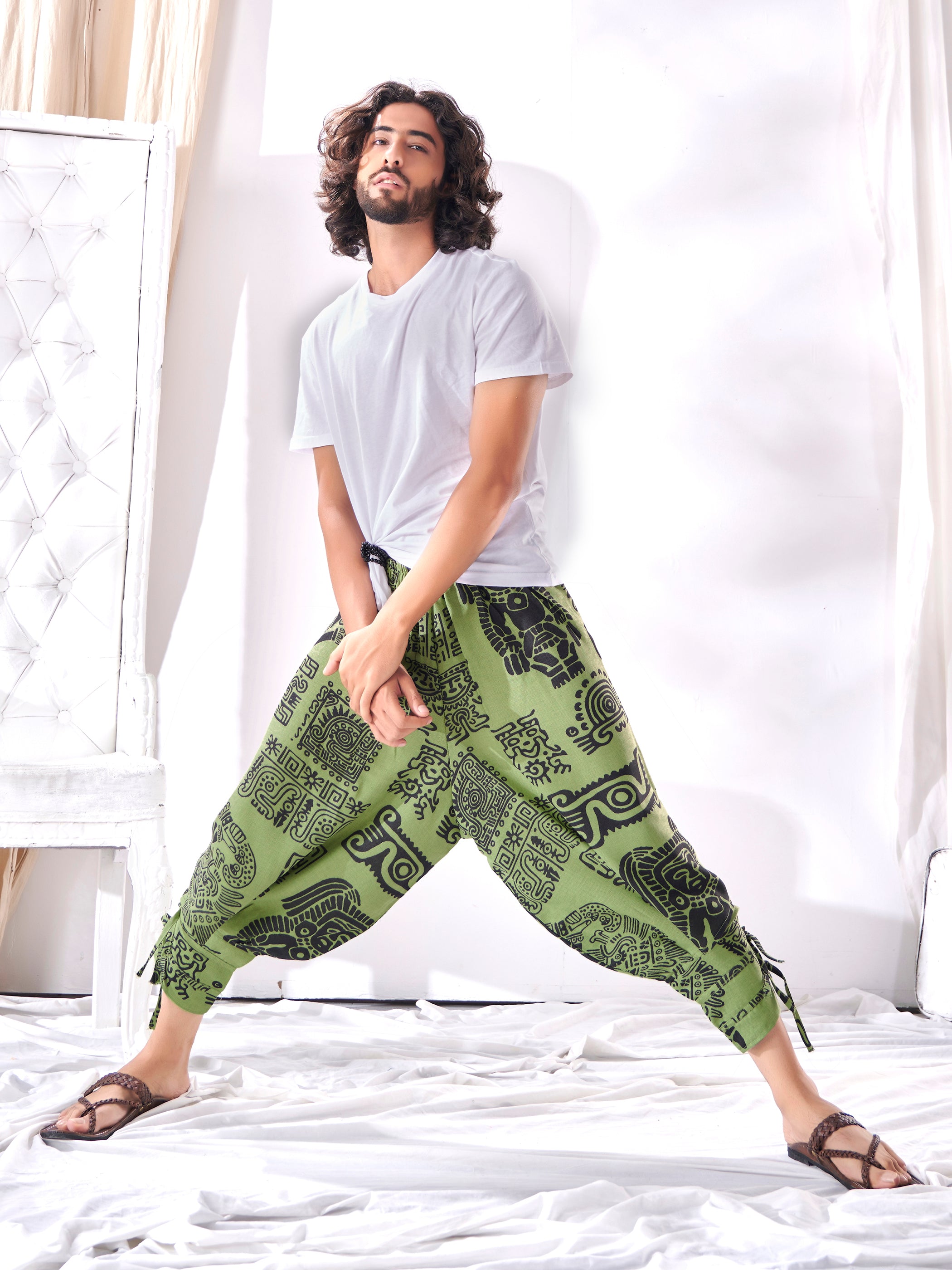 Fashion (black)Men And Women Harem Pants Cotton Baggy Afghani Genie Pants  Indian Aladdin Trouser WEF @ Best Price Online | Jumia Egypt
