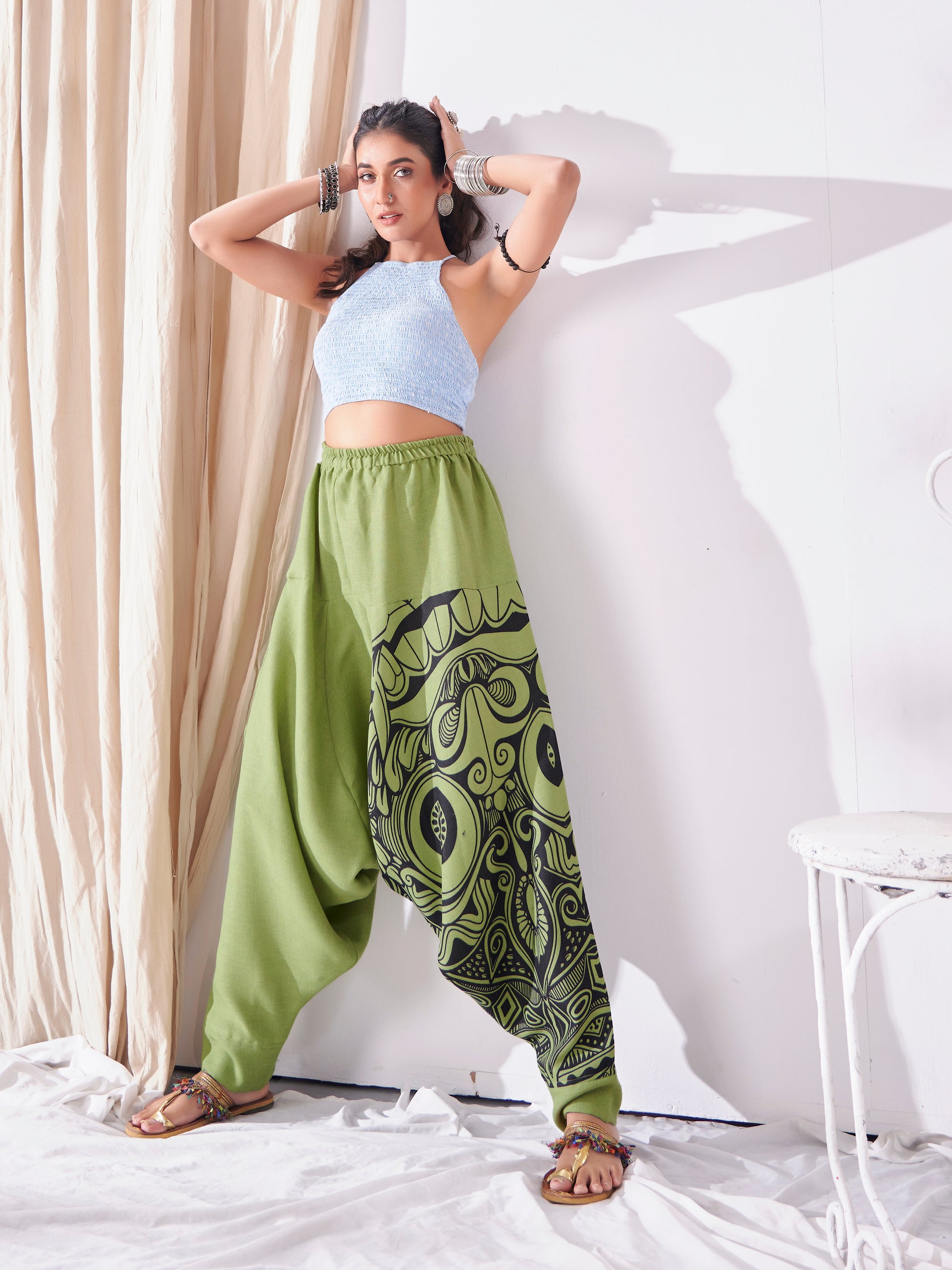 Buy Women's Hippy Boho Harem Pants Unisex Yoga Dance Unisex Travel Track Pant