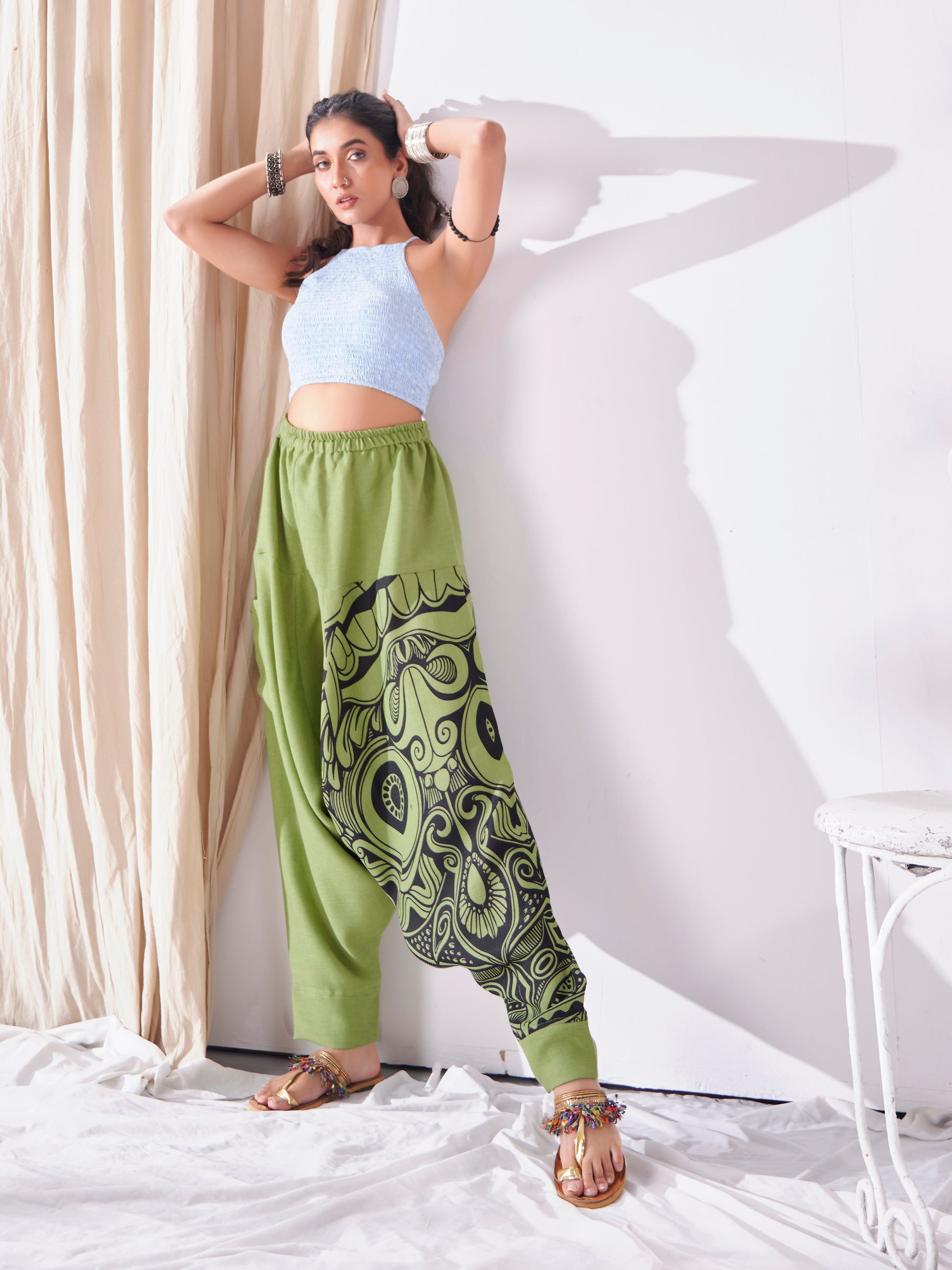 Buy Women's Hippy Boho Harem Pants Unisex Yoga Dance Unisex Travel Track Pant