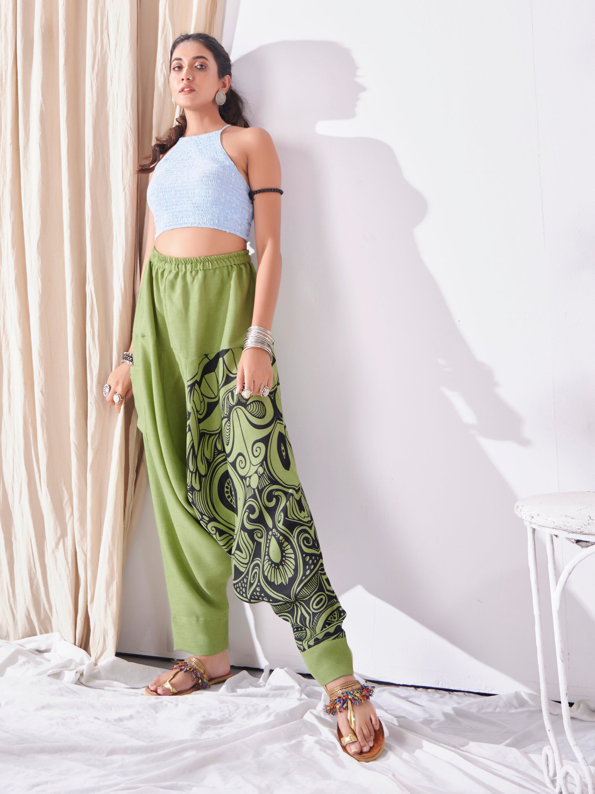 Buy Women's Hippy Boho Harem Pants Unisex Yoga Dance Unisex Travel Track Pant