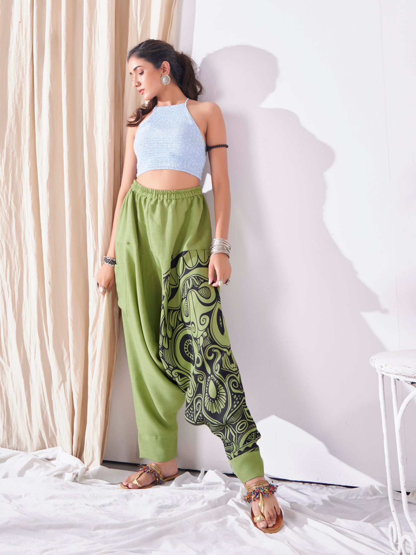 Buy Women's Hippy Boho Harem Pants Unisex Yoga Dance Unisex Travel Track Pant