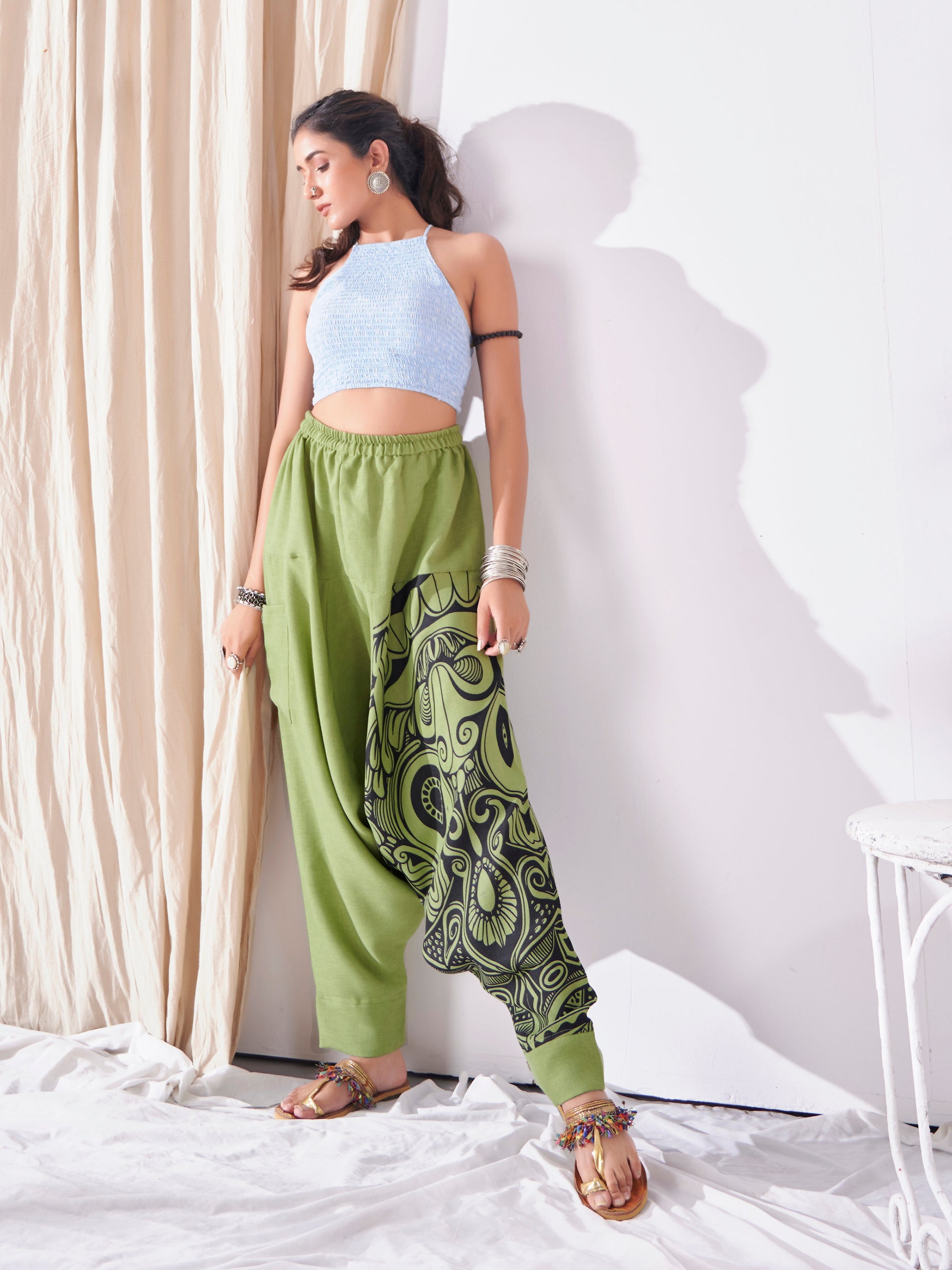 Buy Women's Hippy Boho Harem Pants Unisex Yoga Dance Unisex Travel Track Pant