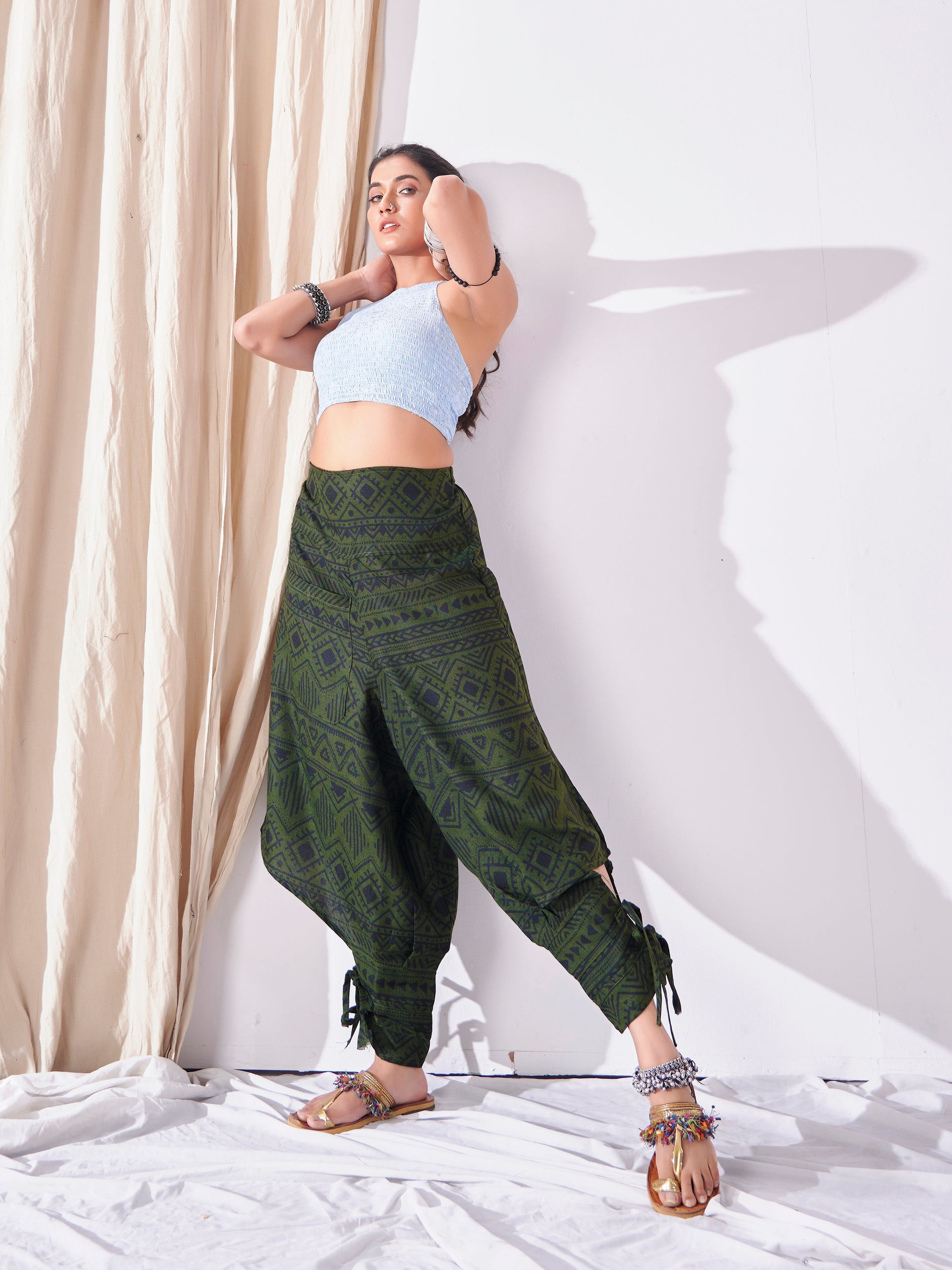 Buy Women's Boho Hippy Harem Comfy Camouflage Joggers Pants Unisex Yoga Dance Track Hippie Pant