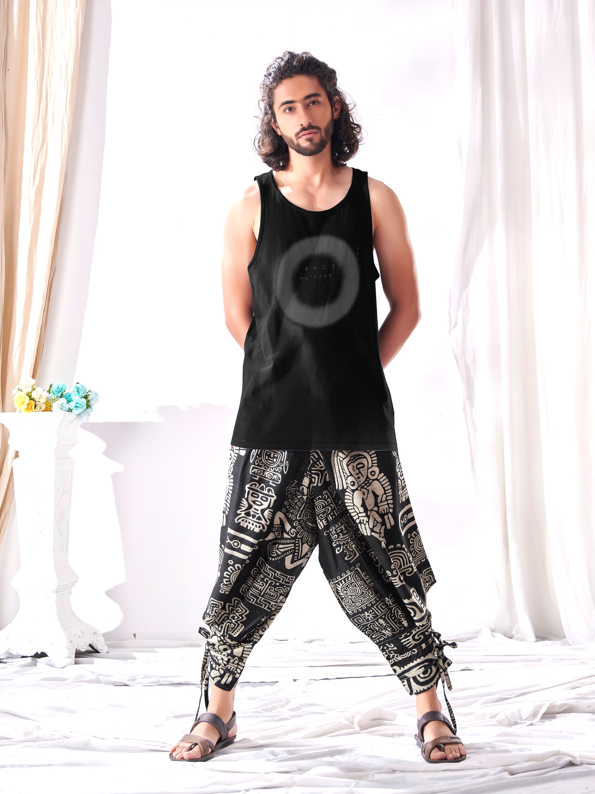 Buy Men's Tribal Print Baggy Hippy Boho Harem Pants Unisex Yoga Dance Traveller Track Pant
