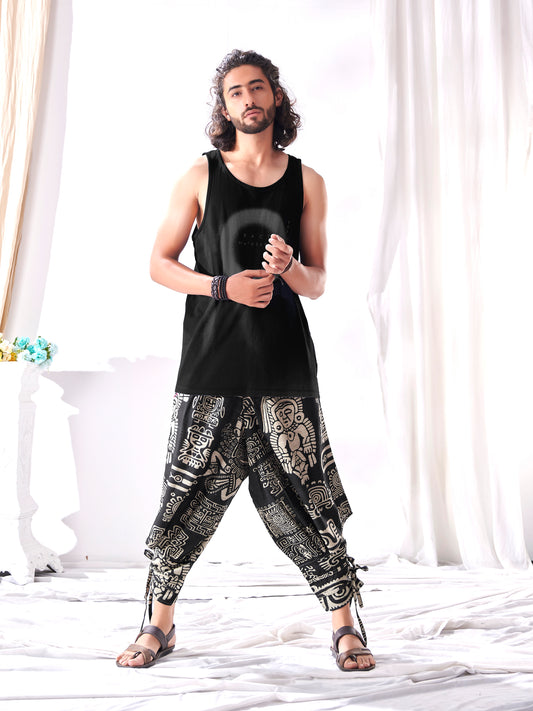 Buy Men's Tribal Print Baggy Hippy Boho Harem Pants Unisex Yoga Dance Traveller Track Pant