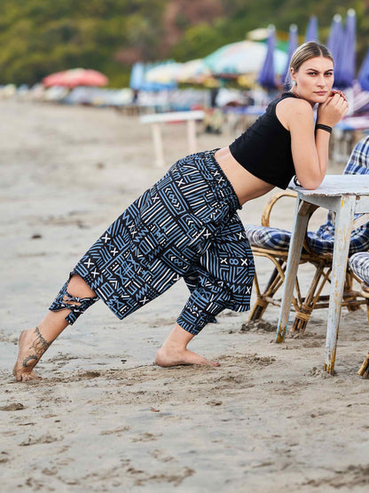 Buy Women's Illustrative Designer Men Hippy Harem Pants For For Dance Unisex Boho pants