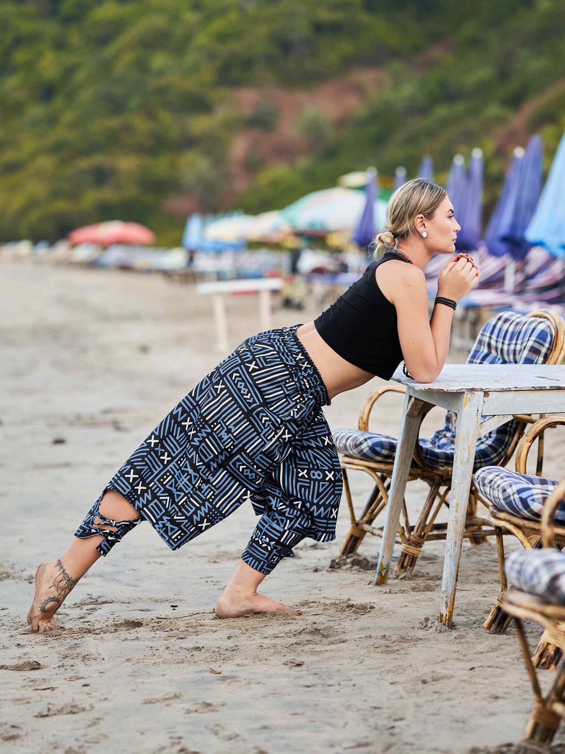 Buy Women's Flowy Graphic Printed Hippy Harem Pants For Travel Yoga Dance –  Enimane
