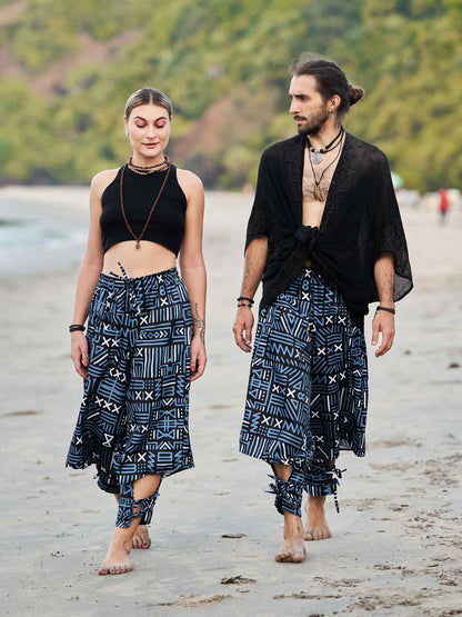 Buy Women's Illustrative Designer Men Hippy Harem Pants For For Dance Unisex Boho pants