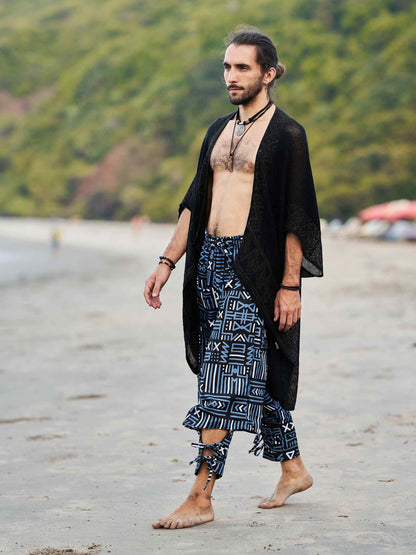Buy Men's Illustrative Designer Men Hippy Harem Pants For For Dance Unisex Boho pants