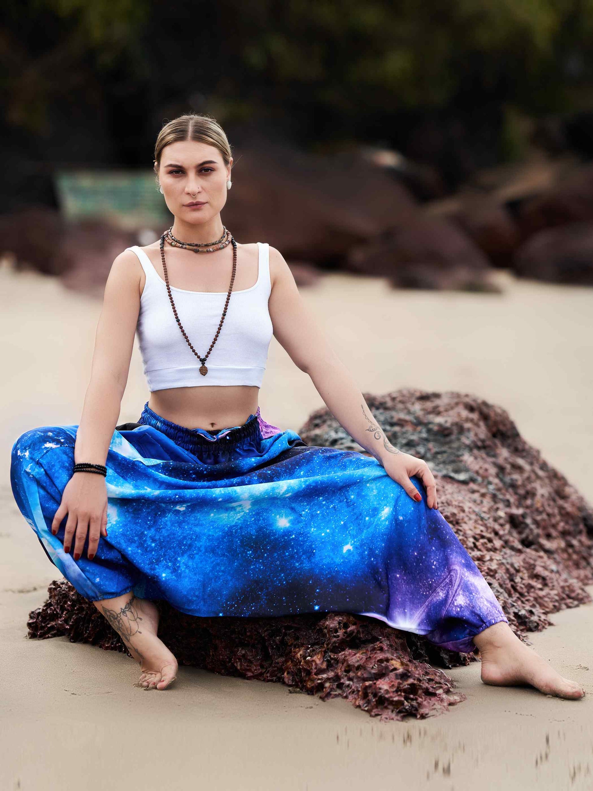 Buy Women's Galactic Print Alibaba Baggy Balloon Harem Pants