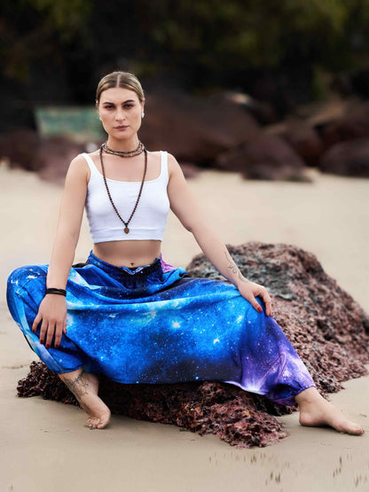 Buy Women's Galactic Print Alibaba Baggy Balloon Harem Pants