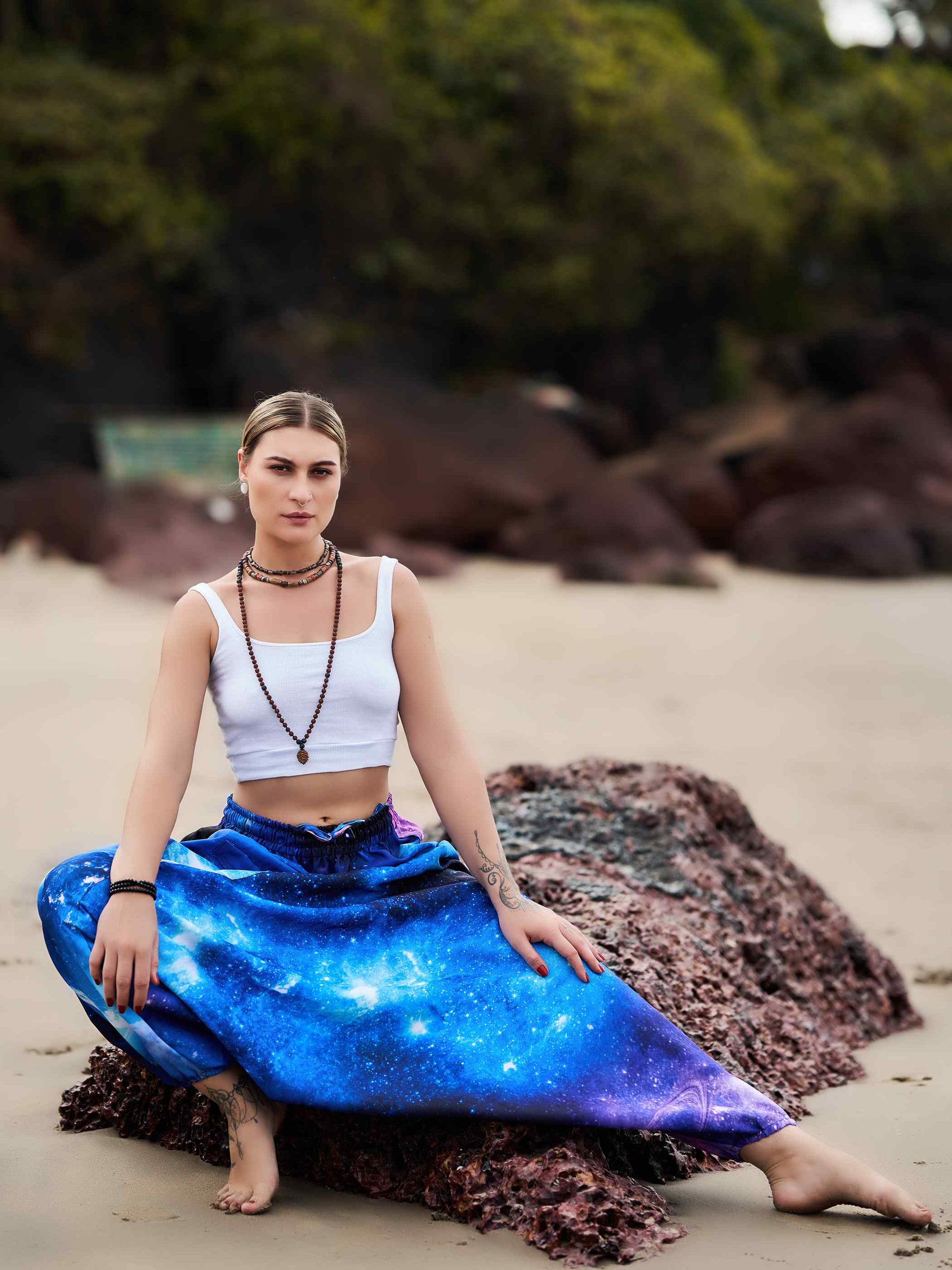 Buy Women's Galactic Print Alibaba Baggy Balloon Harem Pants