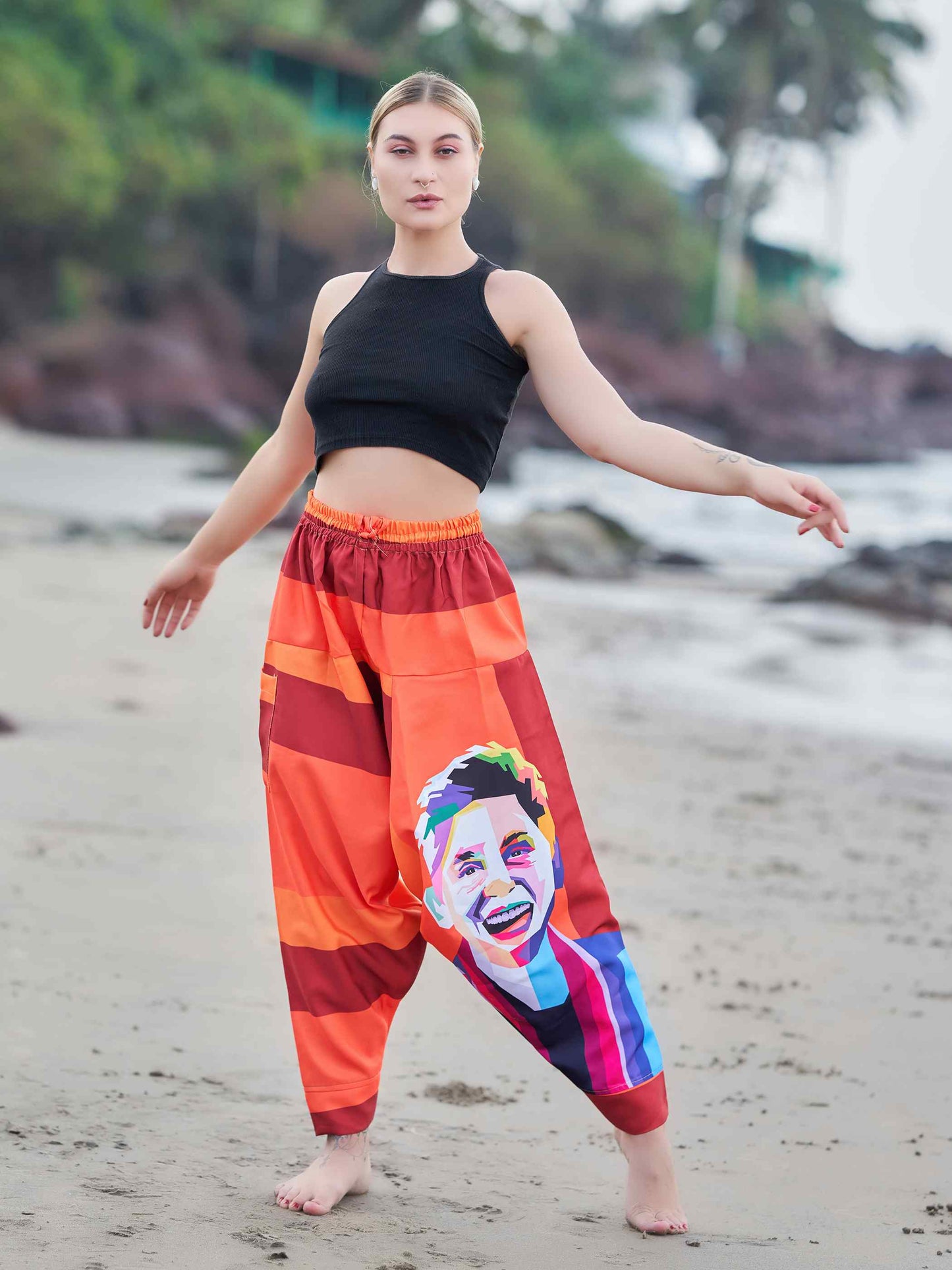 Buy Women's Fierce Lion Bohemian Hippy Harem Pants For Yoga Unisex Travel Pants
