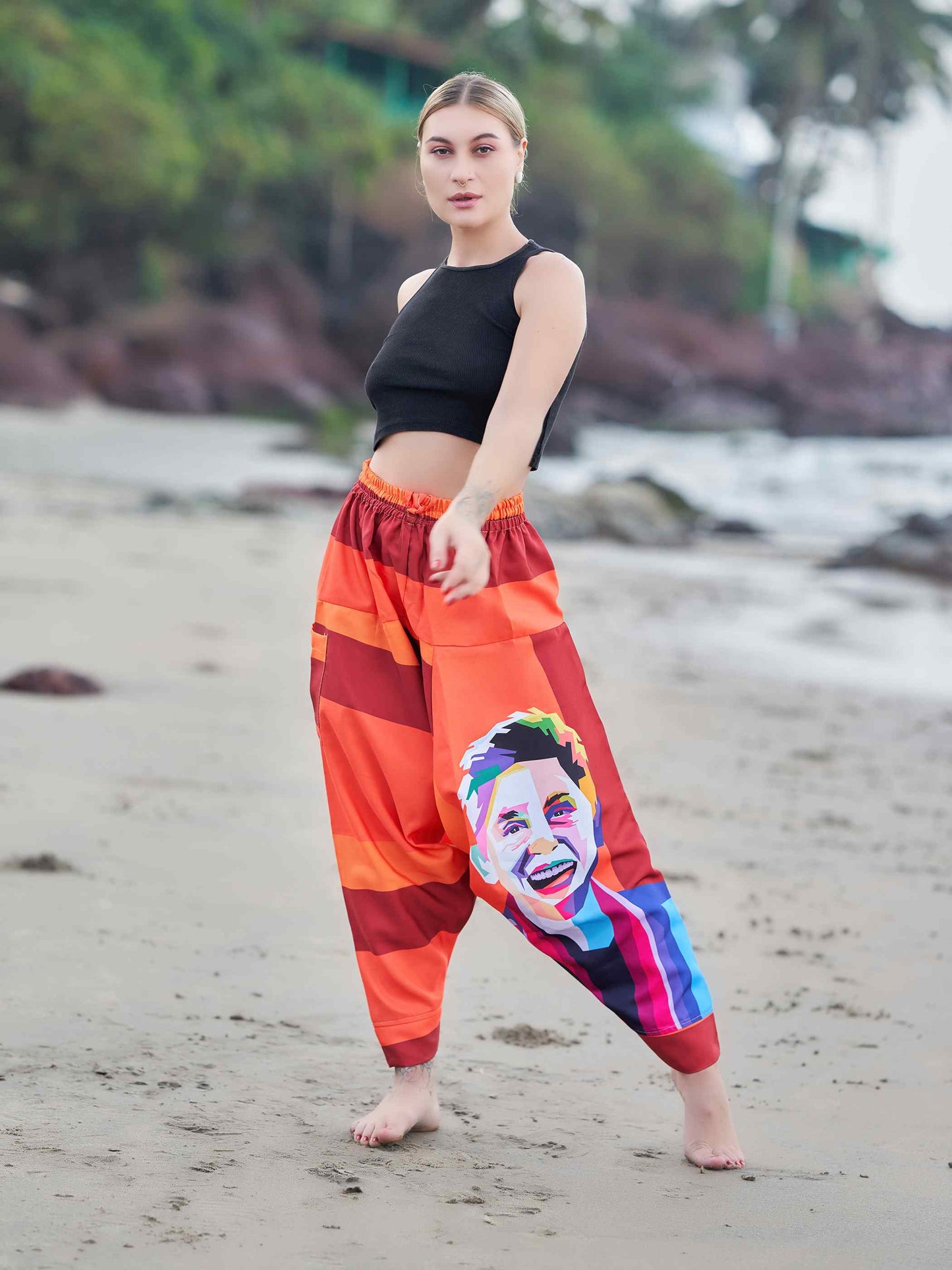 Buy Women's Fierce Lion Bohemian Hippy Harem Pants For Yoga Unisex Travel Pants
