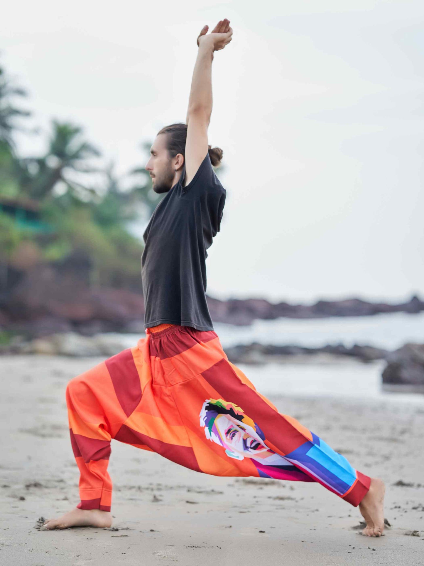 Men's Fierce Lion Bohemian Hippy Harem Pants For Yoga Unisex Travel Track