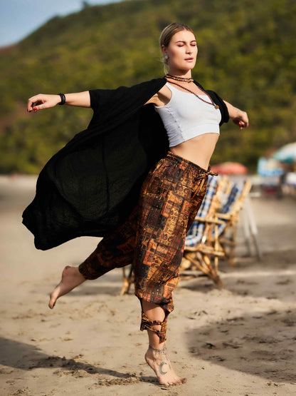 Buy Women's Traditional Vintage Print Hippy Boho Unisex Harem Pants For Travel
