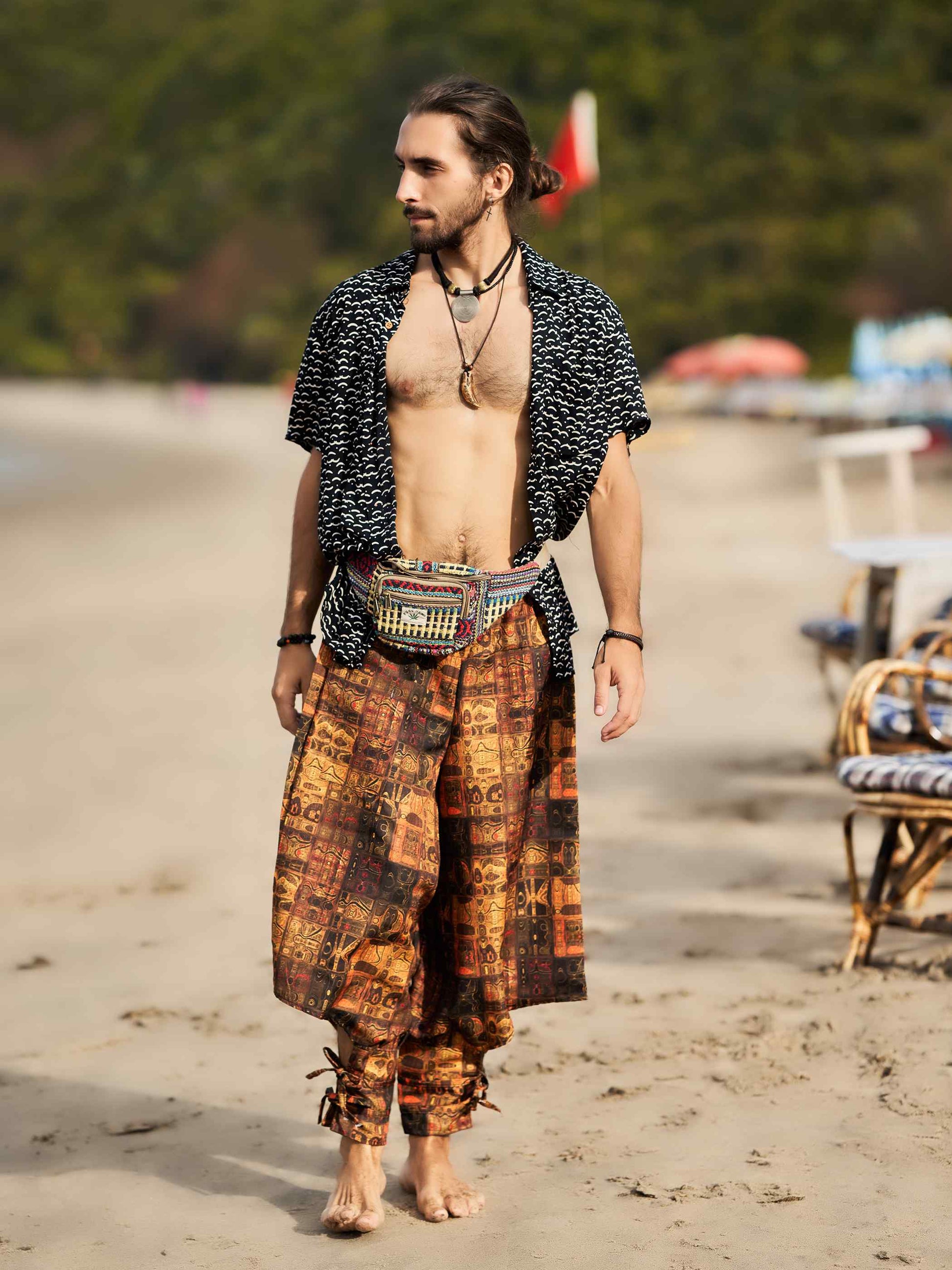 Buy Men's Traditional Vintage Print Hippy Boho Harem Unisex Pants For  Travel – Enimane