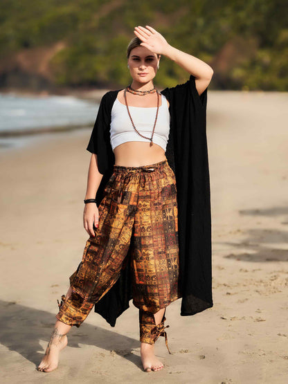 Buy Women's Traditional Vintage Print Hippy Boho Unisex Harem Pants For Travel